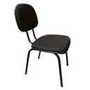 Ver imagem 3 de Kit 2 Cadeiras Secretária Fixa Tecido 4 Pés Palitos 100% Nacional para Escritório