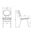 Ver imagem 5 de Kit 2 Cadeiras Secretária Fixa Tecido 4 Pés Palitos 100% Nacional para Escritório