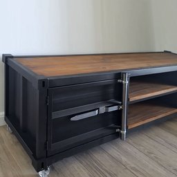 Rack para Tv Container Ferncliff 150cm L - Estilo Industrial em Ferro - 1