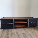 Ver imagem 3 de Rack para Tv Container Ferncliff 150cm L - Estilo Industrial em Ferro