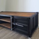 Ver imagem 6 de Rack para Tv Container Ferncliff 150cm L - Estilo Industrial em Ferro