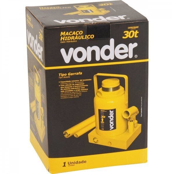 Macaco hidráulico tipo garrafa com cabo 30 toneladas Vonder - 2