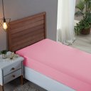 Ver imagem 1 de Lençol Cama Solteiro 100% Algodão com Elástico Percal 300 Fios Hotel Pousada:rose