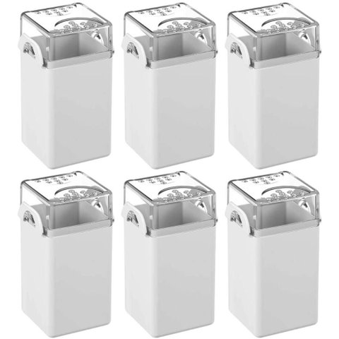Kit 6 Saleiros Pimenteiros de Mesa 70ml Branco Plástico Coza Restaurante Bar