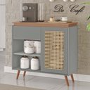 Ver imagem 1 de Buffet Bourbon 100% Mdf 1 Porta 1 Gaveta e Pés Estilo Retrô Tuboarte