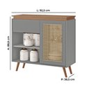 Ver imagem 2 de Buffet Bourbon 100% Mdf 1 Porta 1 Gaveta e Pés Estilo Retrô Tuboarte