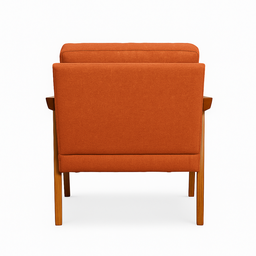 Kit 2 Poltronas Decorativas Mona Luxo Braço Nogueira:linho Terracota - 5