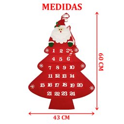 Calendário Natal Advento Papai Noel Contagem Regressiva 60cm - 2