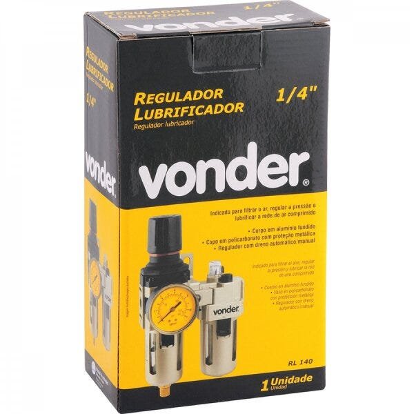 Regulador e Lubrificador 1/4" Rl 140 Vonder - 5