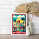 Ver imagem 2 de Quadro Poster Vintage Cidade de Belo Horizonte 33x24cm - com Vidro:moldura Preta