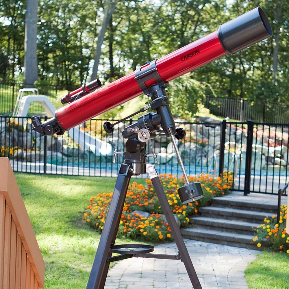 Telescópio Refração 90mm 111x Red Planet com Tripé em Alumínio Carson - 2