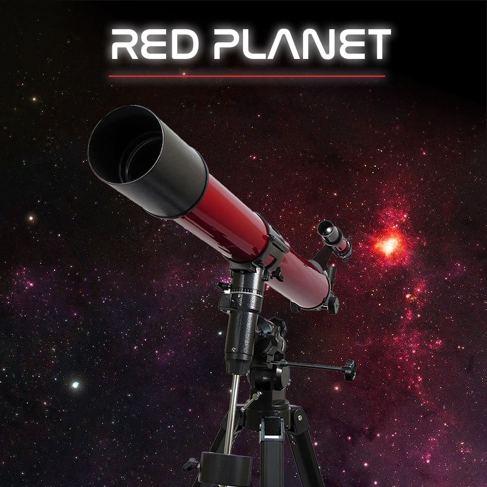 Telescópio Refração 90mm 111x Red Planet com Tripé em Alumínio Carson - 4