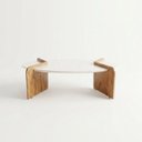 Ver imagem 2 de Mesa de Centro Tampo Off White 120x60cm e Pés Laminados Cinamomo