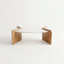 Ver imagem 2 de Mesa de Centro Tampo Off White 120x60cm e Pés Laminados Cinamomo Creta