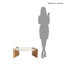 Ver imagem 4 de Mesa de Centro Tampo Off White 120x60cm e Pés Laminados Cinamomo Creta