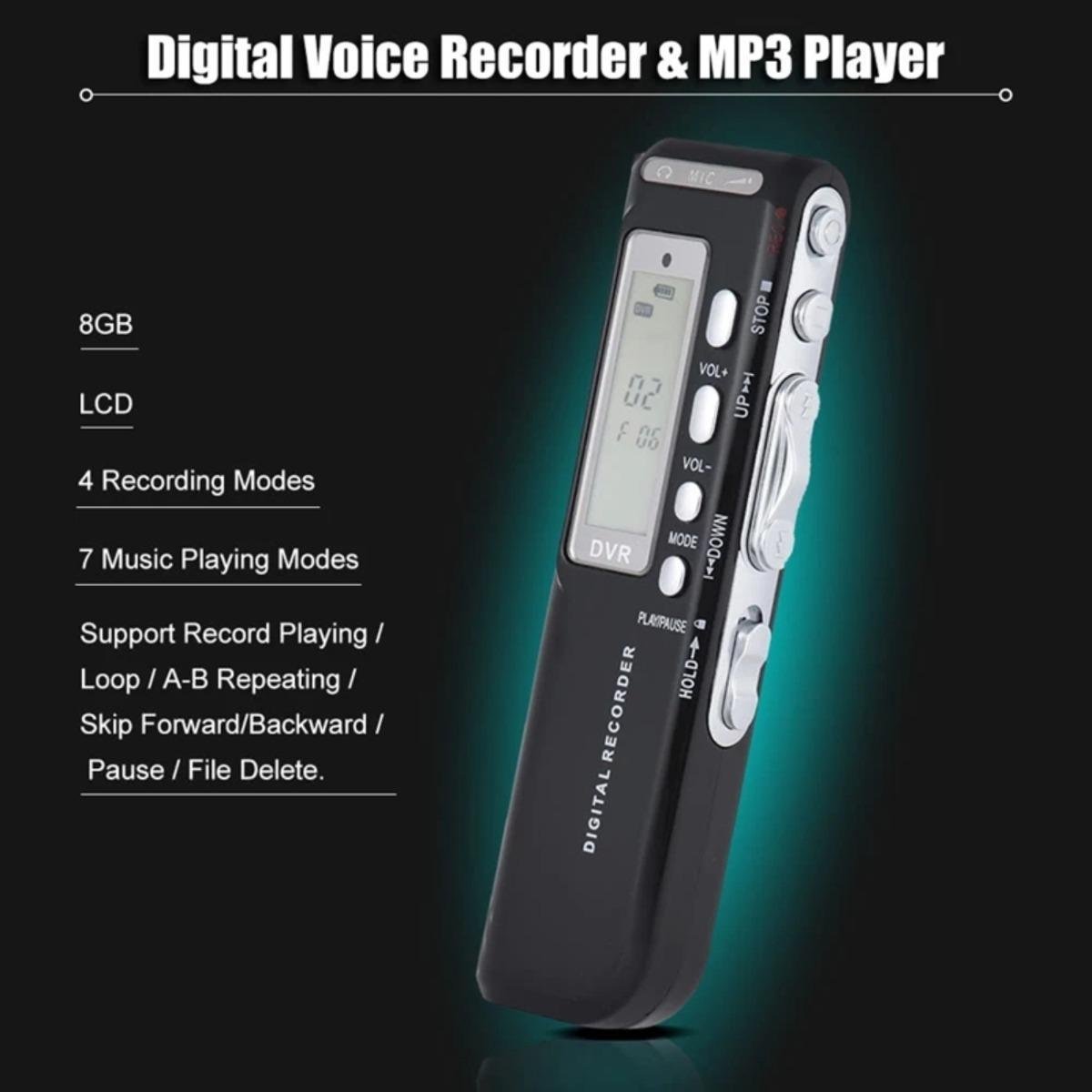 .gravador Mp3 de Voz Jornalista Aulas Facul Digital Gravação - 4