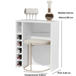 Adega Planejada Carvalho 4008 cor Branco - Comprar moveis em casa - 4