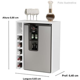 Adega Planejada Carvalho 4008 cor Branco - Comprar moveis em casa - 3