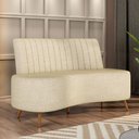 Ver imagem 2 de Sofá Living Decorativo 2 Lugares 1,60m Katara Bege Linho G33 - Gran Belo