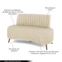 Ver imagem 3 de Sofá Living Decorativo 2 Lugares 1,60m Katara Bege Linho G33 - Gran Belo