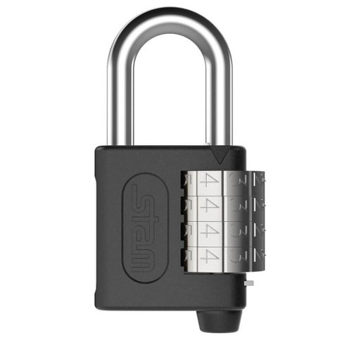 Cadeado de Zamac com Segredo Preto Fosco 40mm - 57504 - STAM