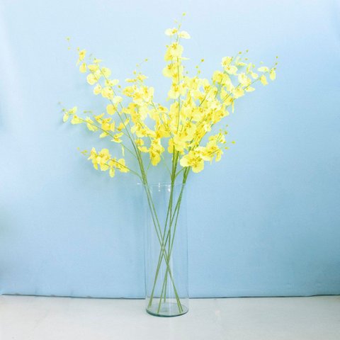 Kit C/ 6 Hastes de Orquídea Chuva de Ouro | Flor Artificial Formosinha