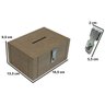 Caixa Cofre Cofrinho Mdf Crú Com Fecho Com Cadeado - 2