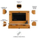 Ver imagem 3 de Estante Painel para Tv 75 Pol 216cm Mical Z10 Off/cinamomo - Mpozenato