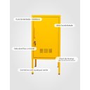 Ver imagem 2 de Armário de Aço Decorativo Multiuso C/ Chave Amarelo
