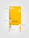 Ver imagem 2 de Armário de Aço Decorativo Multiuso C/ Chave Amarelo