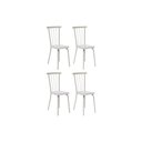 Ver imagem 1 de Kit 4 Cadeiras de Cozinha 154 Aço 4 Uni Prata/courano Branco - Carraro