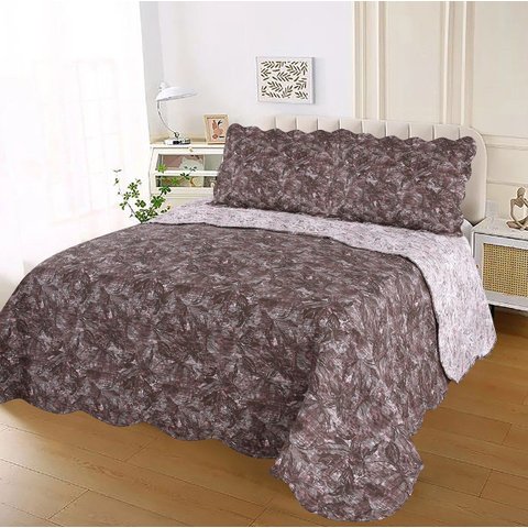Colcha Cobre Leito Ultrassonic Dupla Face Estampada Casal 220x240cm - Colcha Urupema