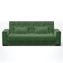 Ver imagem 7 de Sofá Cama 02 Lugares Lisboa Suede Pés De Madeira Cor Verde