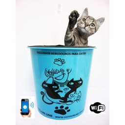 Bebedouro Plastico 1700 Ml Azul WIFI torneira incolor - 1