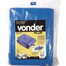 Lona reforçada de polietileno azul 4 m x 4 m Vonder PLUS - 2