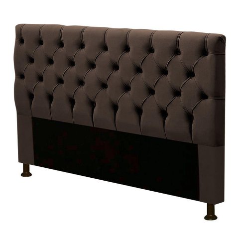 Cabeceira Cama Box Casal Cristal 140cm Marrom Chocolate
