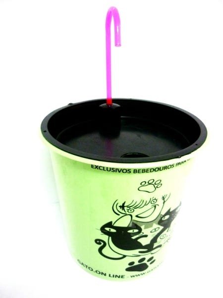 Bebedouro Plastico 1700 Ml Verde WIFI torneira acrilico rosa - 2