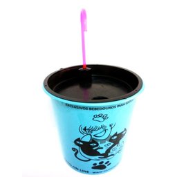 Bebedouro Plastico 1700 Ml Azul WIFI torneira rosa - 2