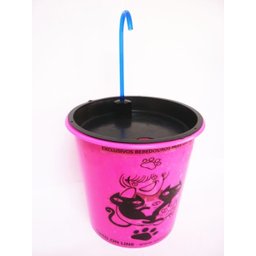 Bebedouro Plastico 1700 Ml Rosa WIFI torneira azul - 2
