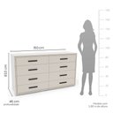 Ver imagem 2 de Cômoda Valência 8 Gavetas Branco Creme Politorno Móveis
