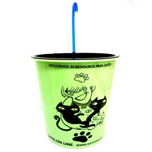 Bebedouro Plastico 1700 Ml Verde torneira acrilico azul