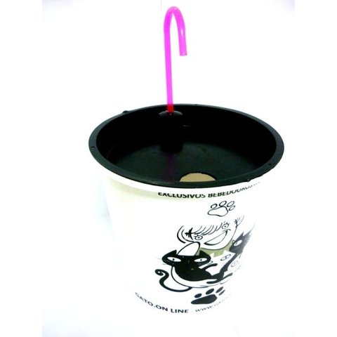 Bebedouro Plastico 1700 Ml Branco torneira acrilico rosa