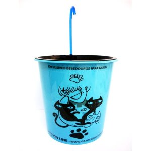 Bebedouro Plastico 1700 Ml Azul torneira acrilico azul