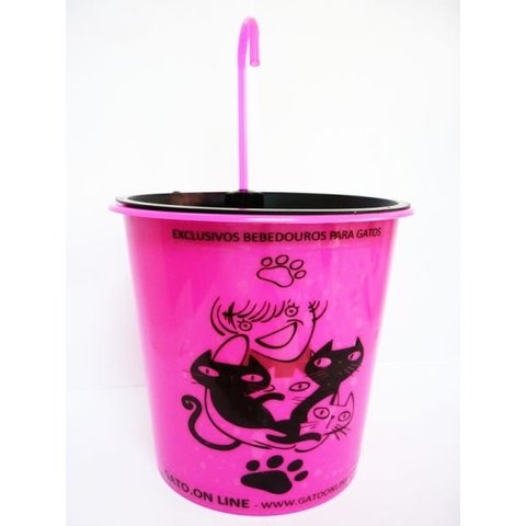 Bebedouro Plastico 1700 Ml Rosa torneira acrilico rosa