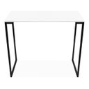 Ver imagem 1 de Mesa 90 Cm Estilo Industrial Moderna Escritório Branca Preta