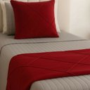 Ver imagem 3 de Peseira Drapeada Veludo Luxo 1,60x0,50m Dupla Face cama solteiro Vermelho