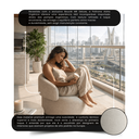 Ver imagem 3 de Poltrona Aisha Orgânica para Sala de Estar e Recepção Boucle:Bege