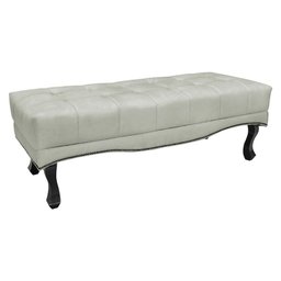 Kit Cabeceira e Calçadeira Recamier King 1,95m Vicenza Veludo - Pallazio Cinza Prata - 4