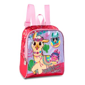LANCHEIRA INFANTIL ESCOLAR FEMININA LHAMAS BOLSA MENINAS: Vermelho