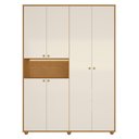 Ver imagem 3 de Guarda Roupa Infantil Vittoria 6 Portas e 2 Gavetas Cinamomo/off White - Móveis Albatroz